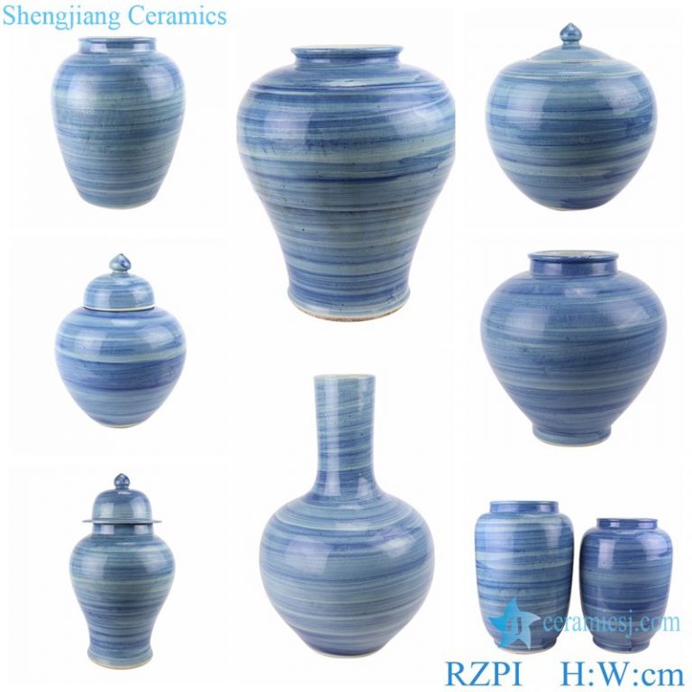 RZPI蓝色条纹罐子系列组合图